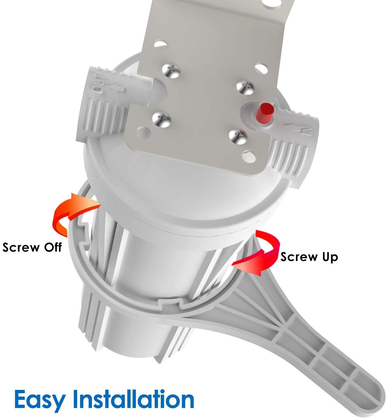 10 Inch Whole House Water Filter System Housing with Sediment Filter Replacement