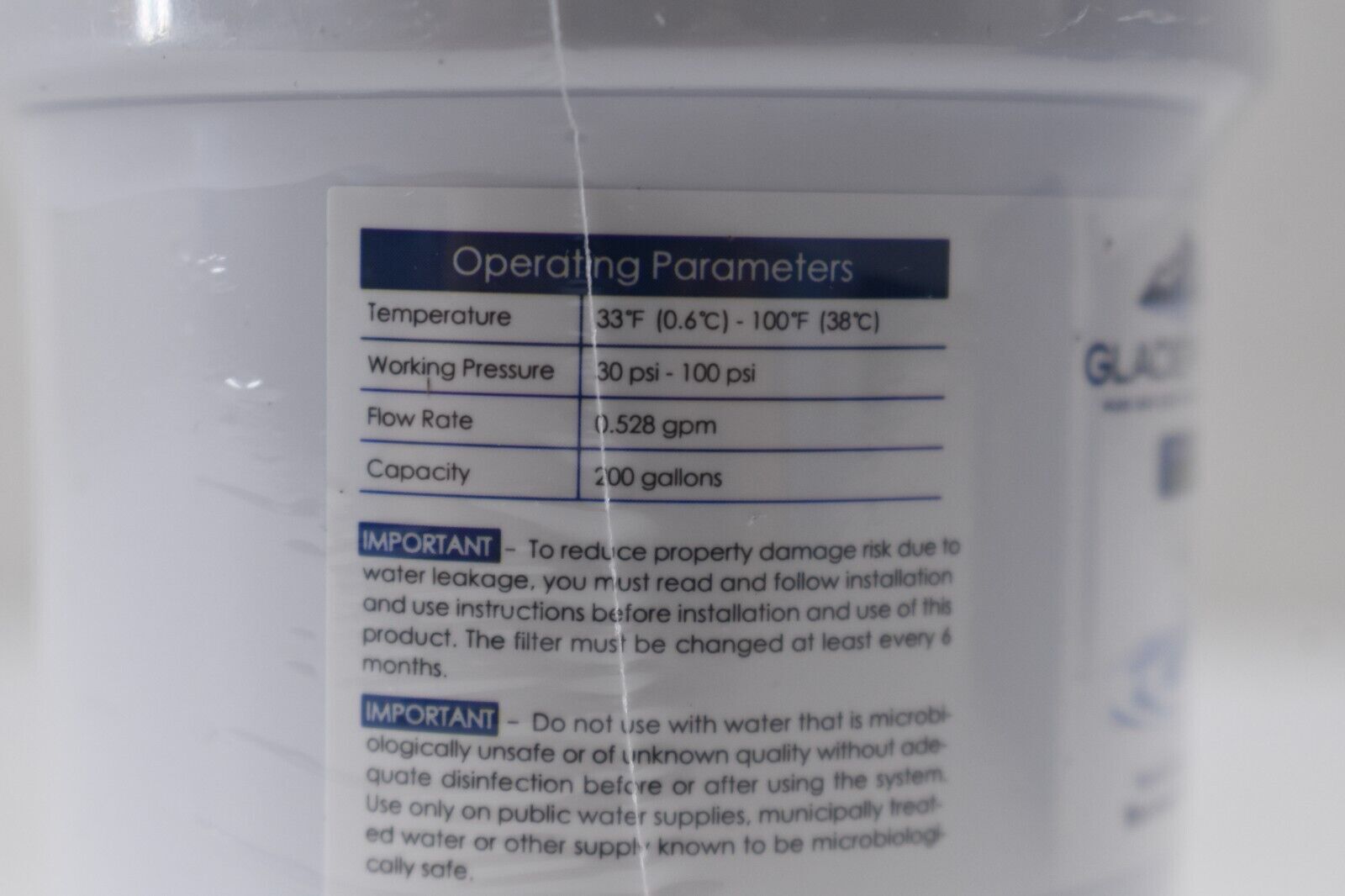 Lot Of 2 Ice & Water Refrigerator Filter 200-Gallons Replacement Element GF-MWF