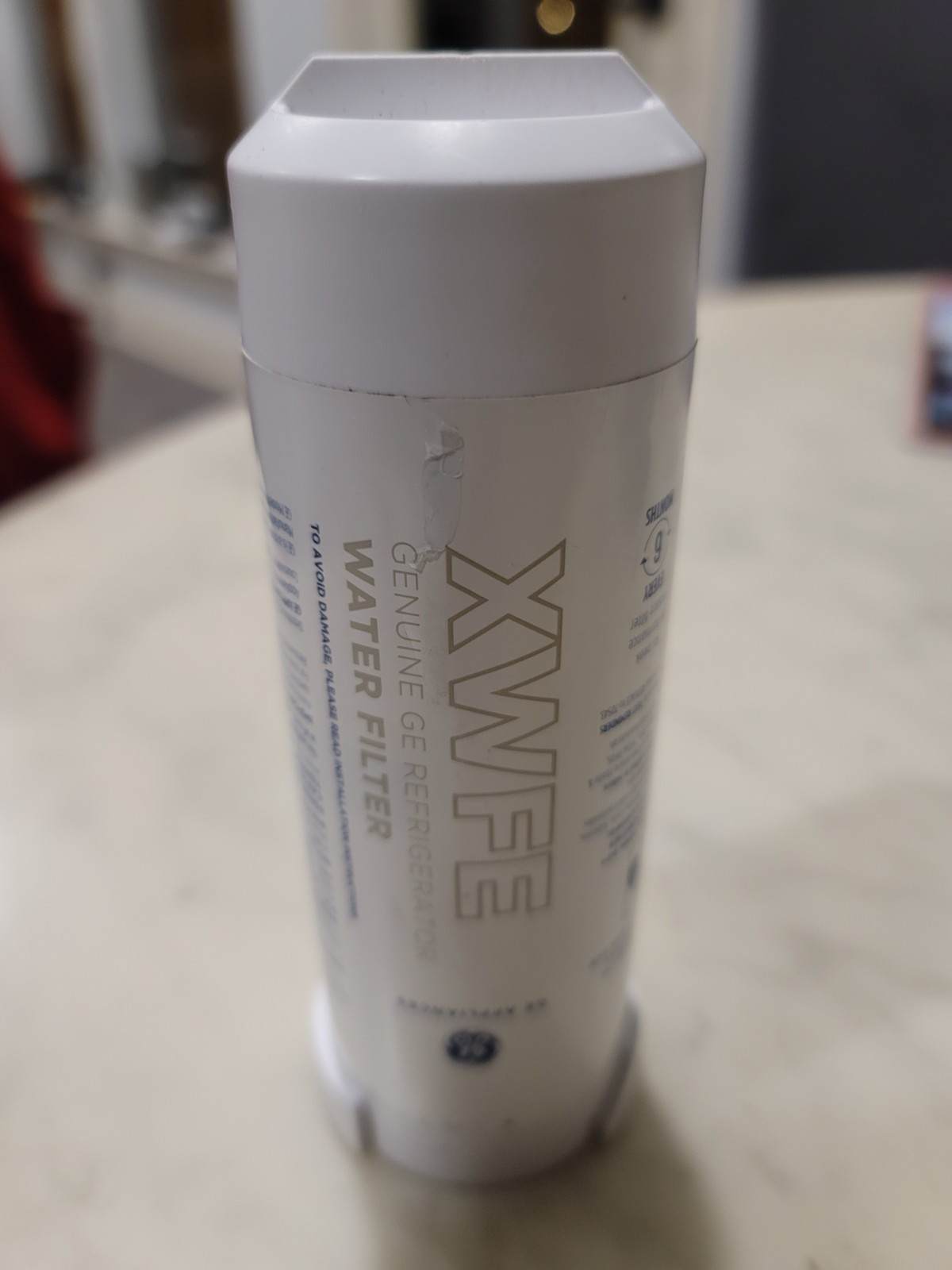 GE XWFE Refrigerator Water Filter – White (With CHIP) – No Box