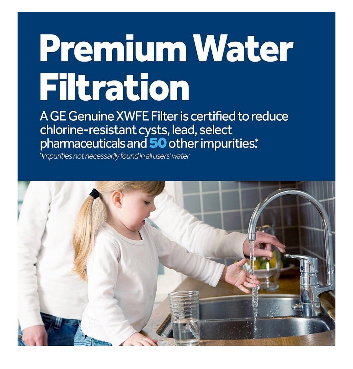GE XWFE Refrigerator Water Filter, Genuine Filter. Without the chip.New