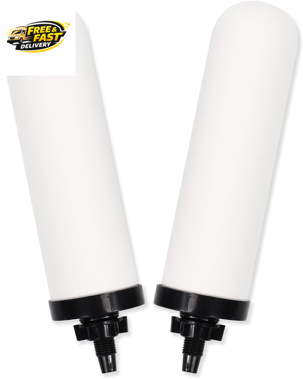 2 Pack 7» Ceramic Water Filter Candle,7 Inch Water Filter Replacement Filters w