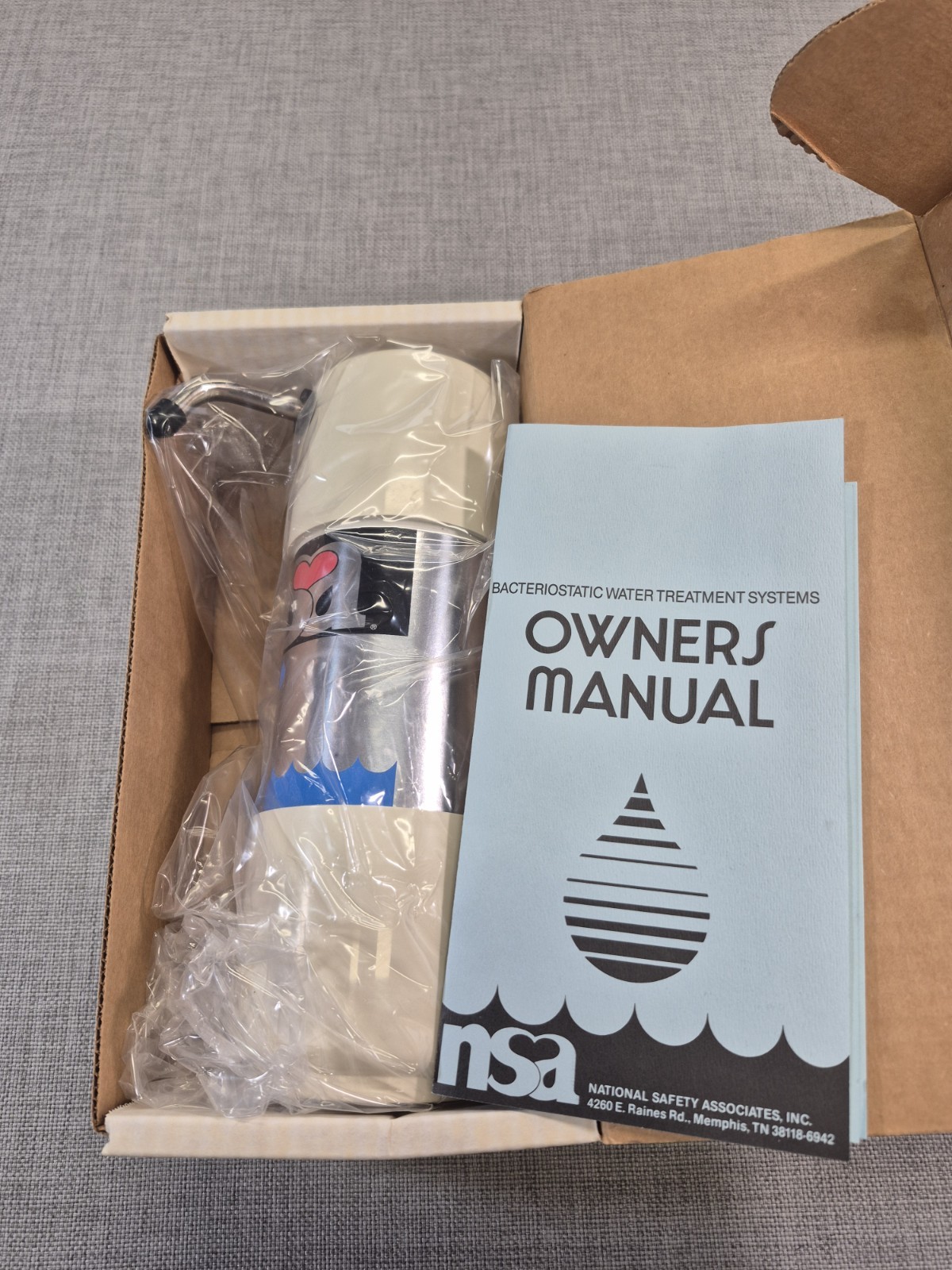 NSA Bacteriostatic Water Treatment Filter Unit Model NSA100S, missing connectors