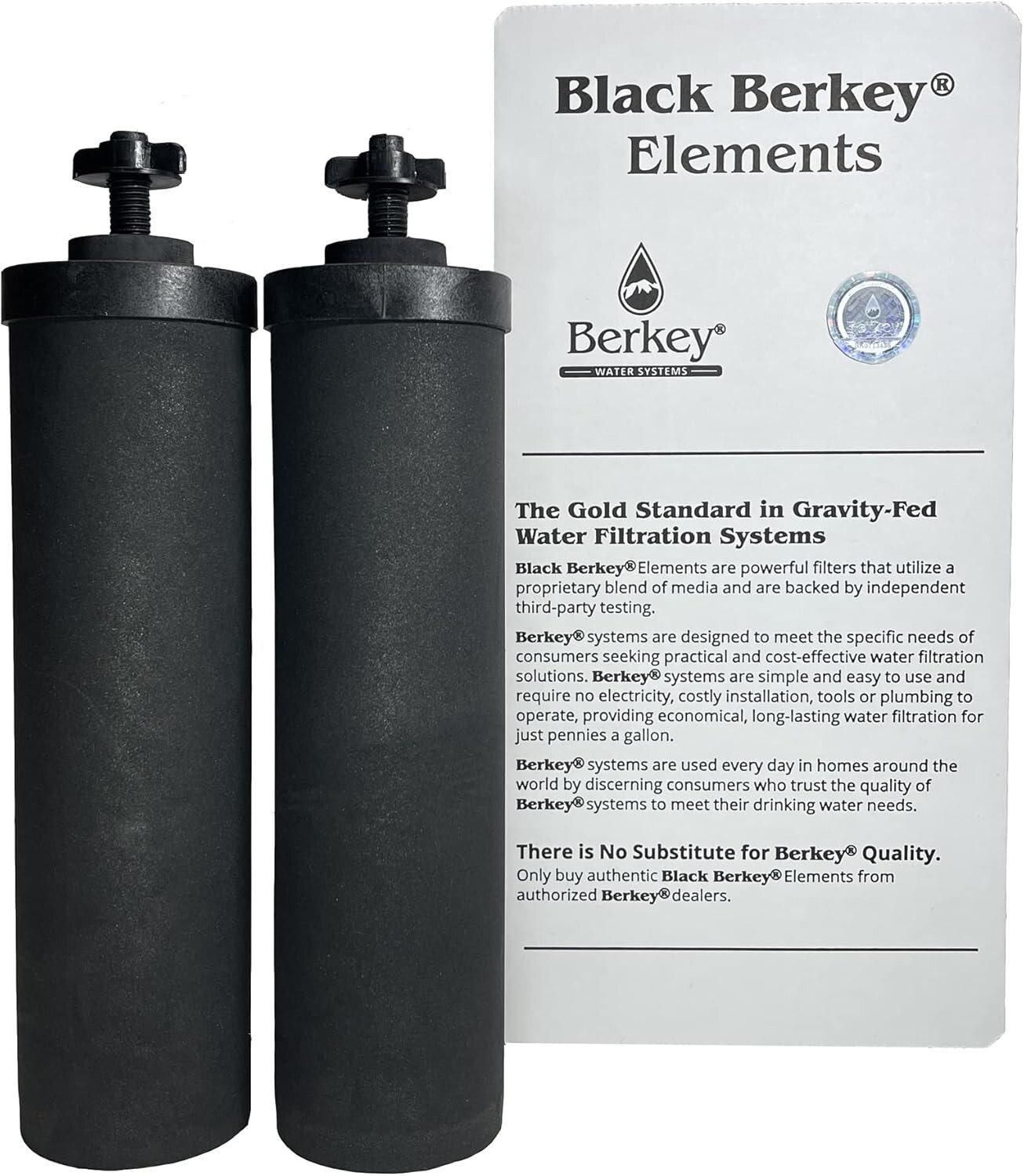 2 Authentic Berkey® Black Filters – Big Travel Royal Imperial Crown Light Sys