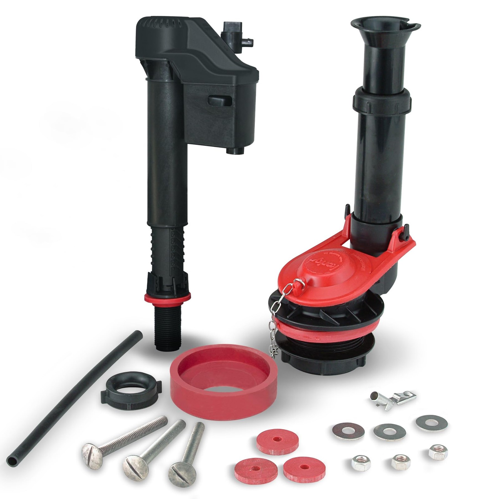 Black 2-inch Complete Toilet Repair Kit, 4010XP, 2X Long-Life, Fixes Leaks