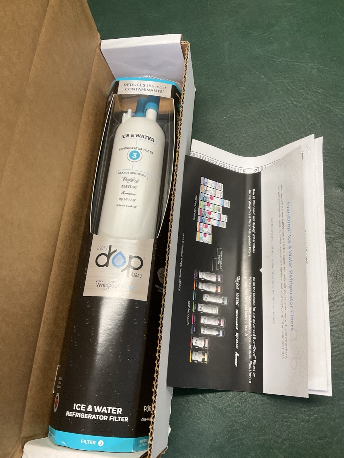 Genuine Everydrop by Whirlpool Ice and Water Refrigerator Filter 3 (One Pack)