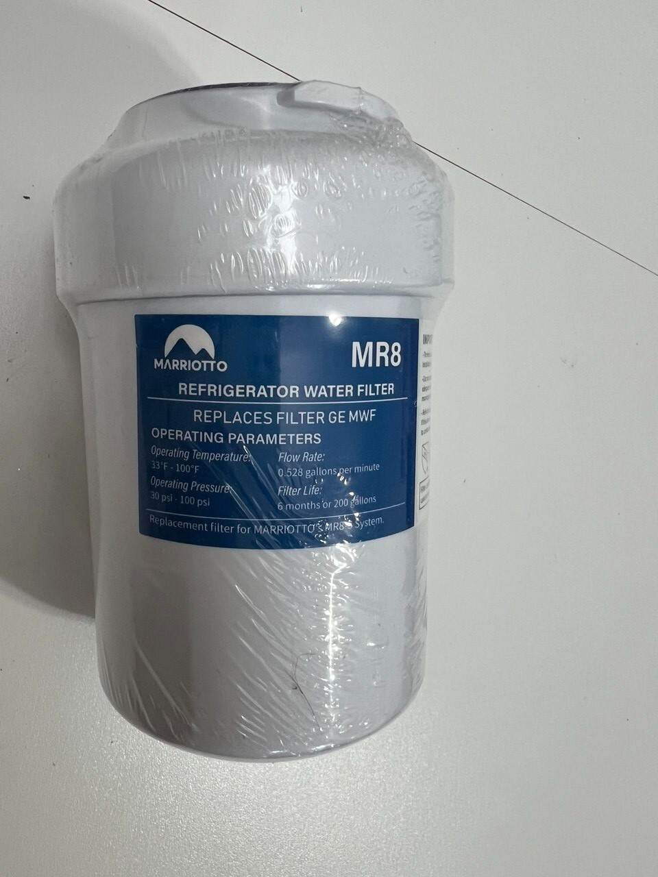 Marriotto MR8 Water Filter Refrigerators NSF42 46-9991 GE MWF MWFA MWFP GWF GWFA