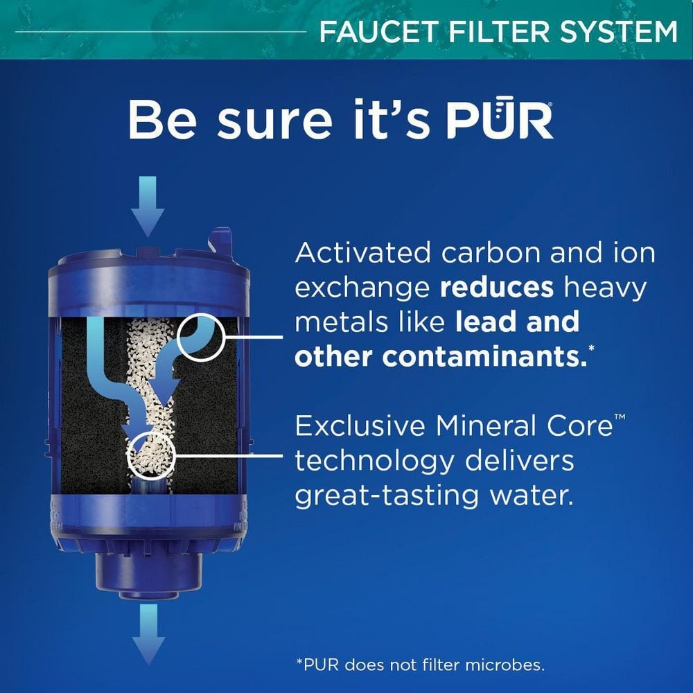 PUR PLUS Faucet Mount Filtration System, Black