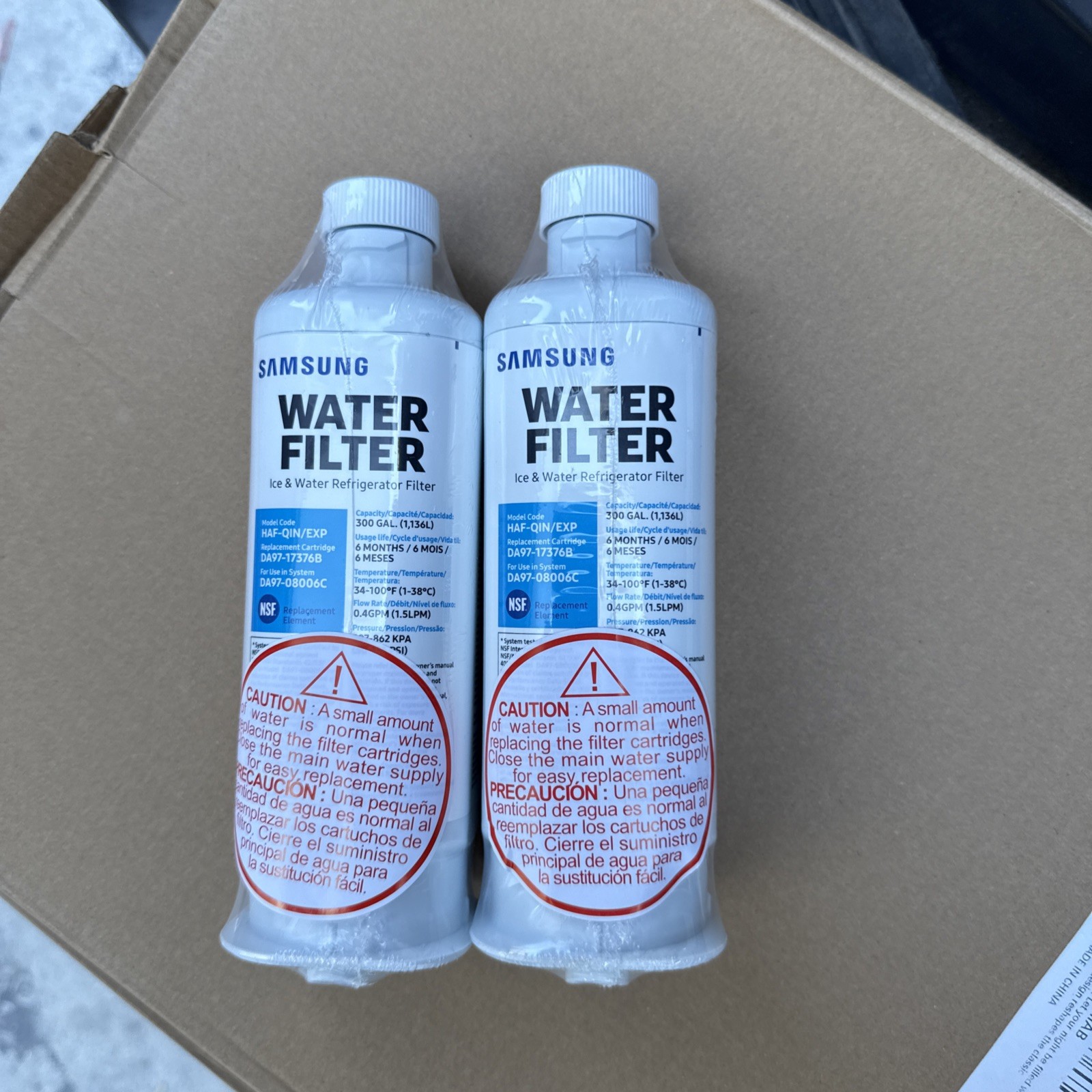 (2-Pack) Genuine Samsung HAF-QIN/EXP Ice Water Filter Refrigerator DA97-17376B