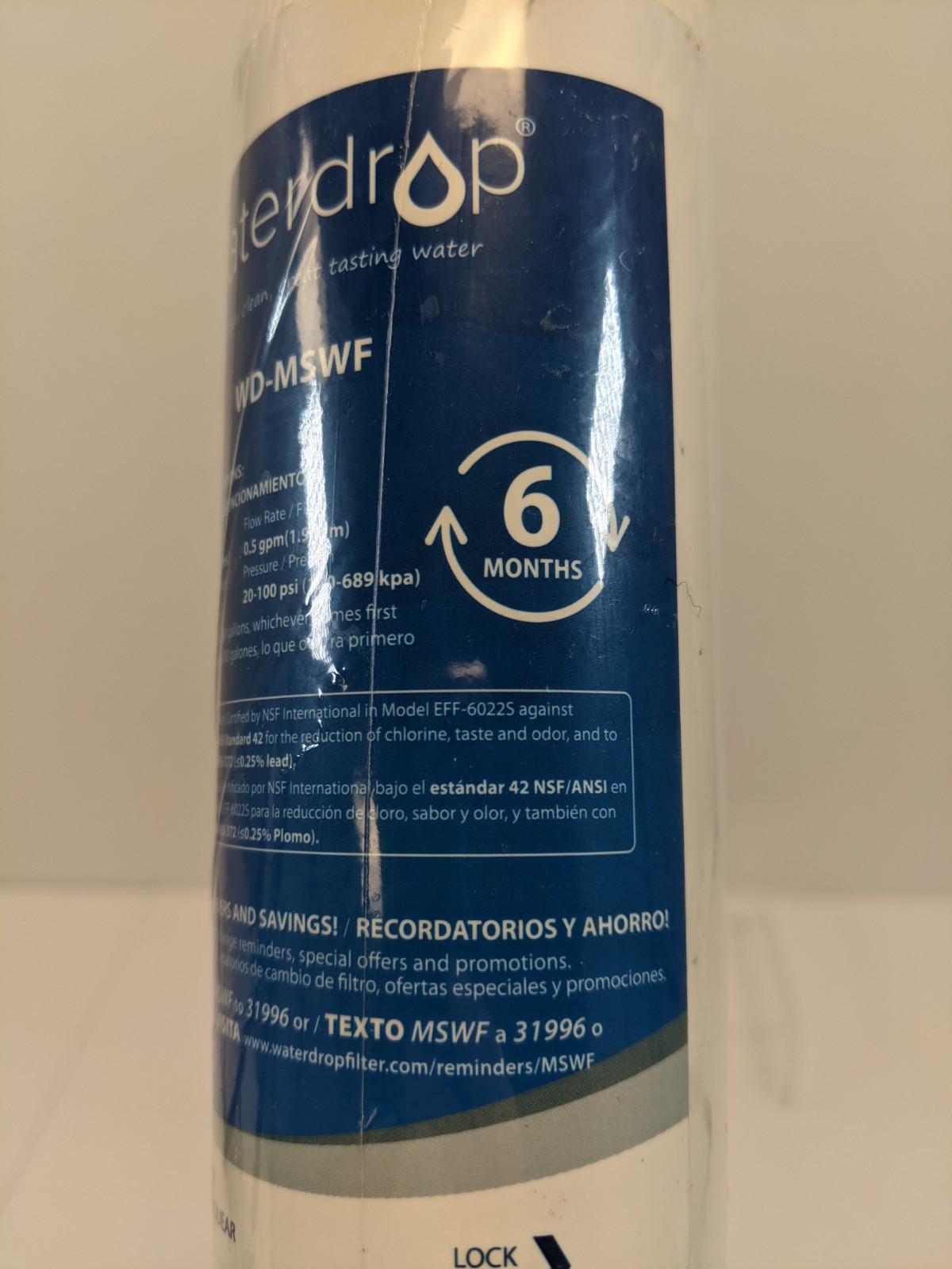3 Watersrop WD-MSWF Refrigerator Ice & Water Filter MSWF 6 Mths 300 Gallons NEW