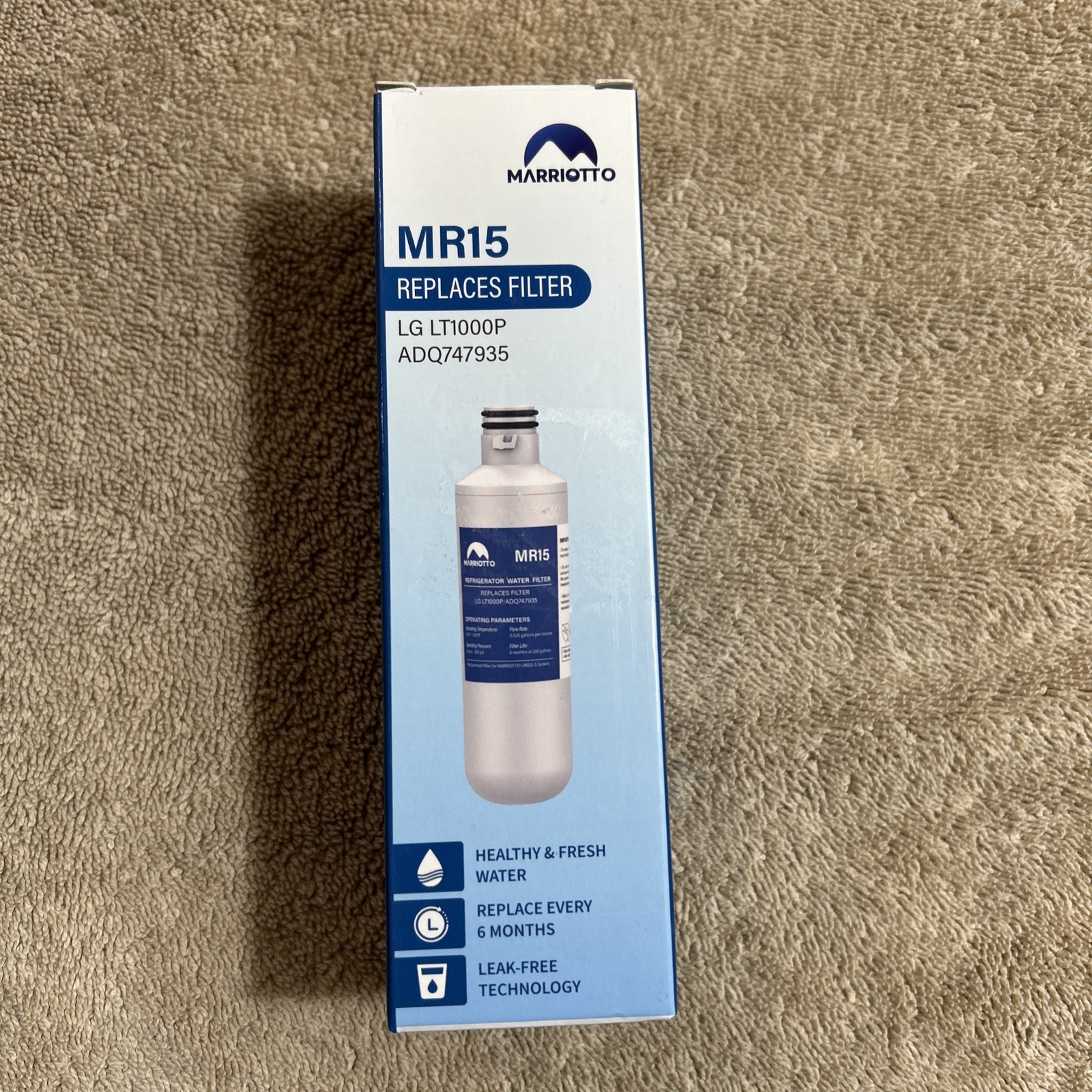 Marriotto | MR15 Refrigerator Water Filter Replacement LG LT1000P ADQ747935 New