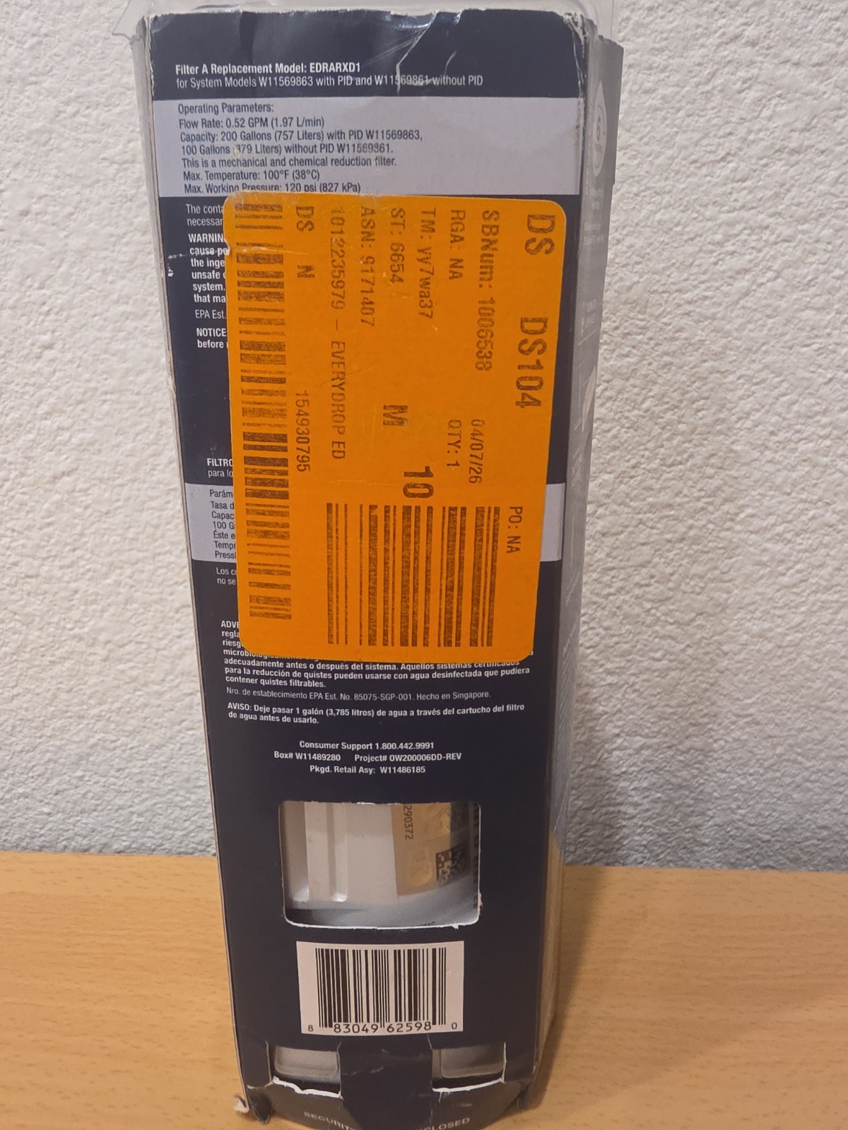 Everydrop Refrigerator Ice & Water Filter- Genuine OEM EDR / A-Series