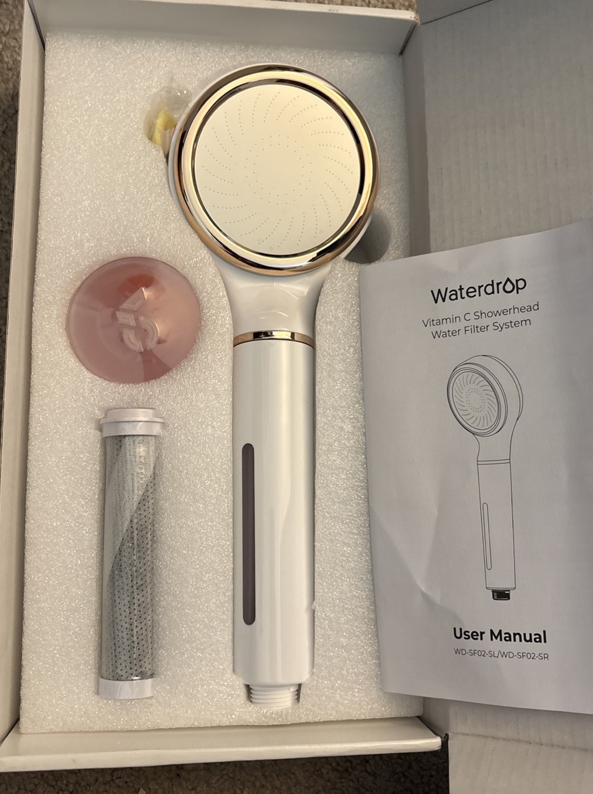Waterdrop Vitamin C Showerhead system (WD-SF02-SR) *With Multiple Extras*