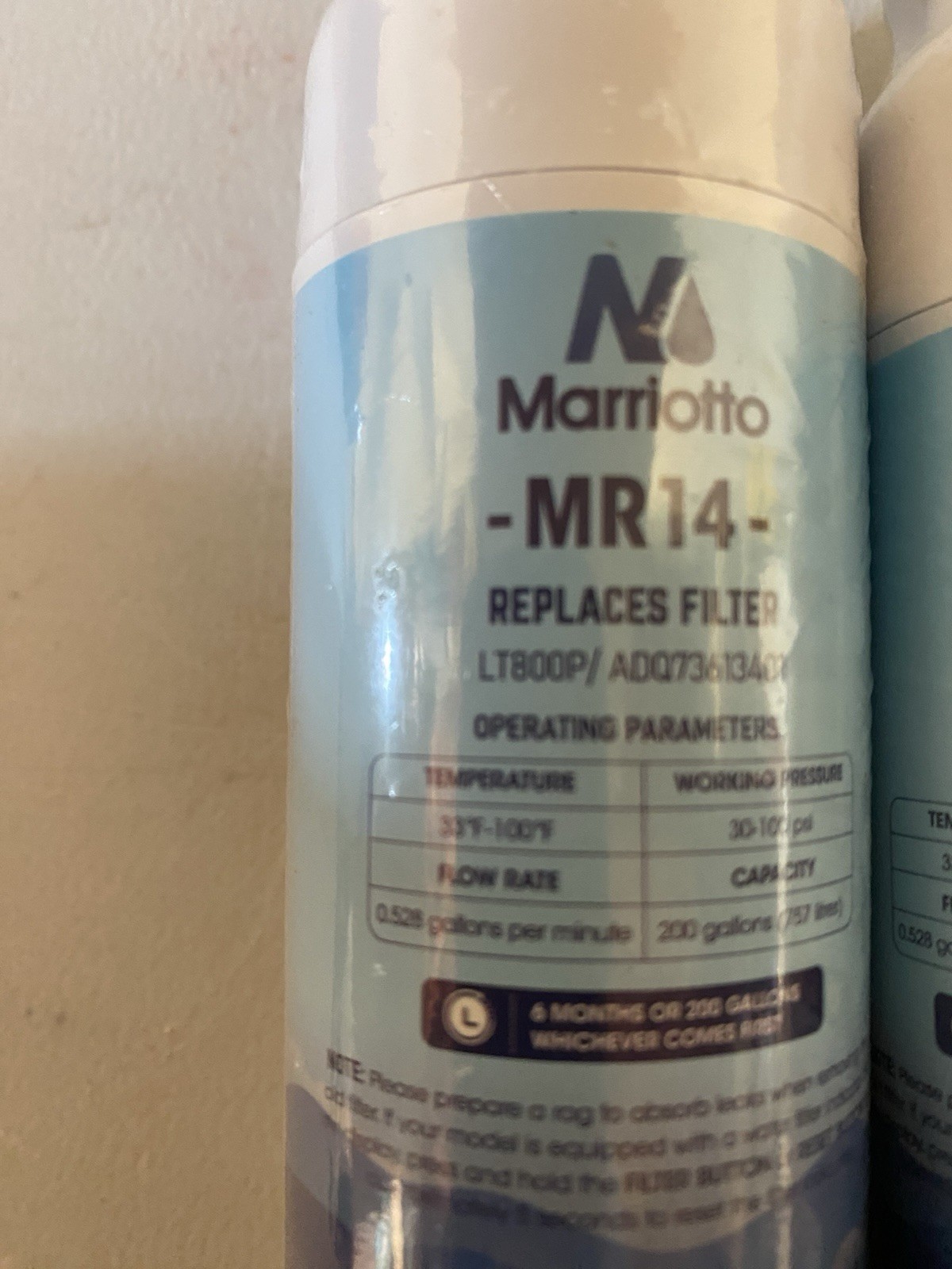 New 3-Marriotto MR14 Refrigerator Water Filters Replaces LT800P/ ADQ73613401