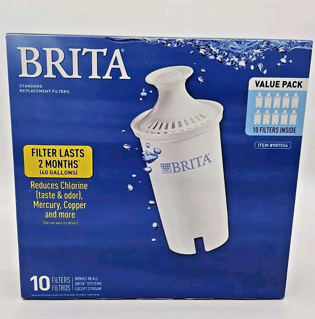 Brita Pitcher Replacement Filters Value Pack – 10 Pack Of Filter – 987554