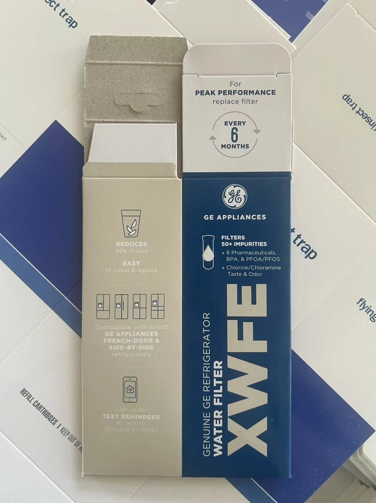 3 PACK GE XWFE Replacment Refrigerator Water Filter Without Chip