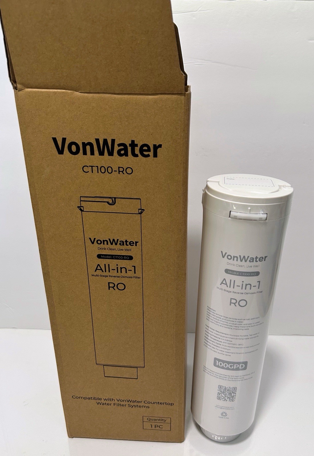 VonWater RO All-in-1 Filter CT910RO Replacement 100GPD NEW