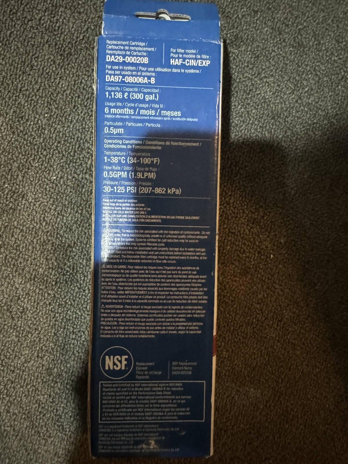 SAMSUNG FOR Fresh Refrigerator Water Filter Factory Sealed Brand New In Box