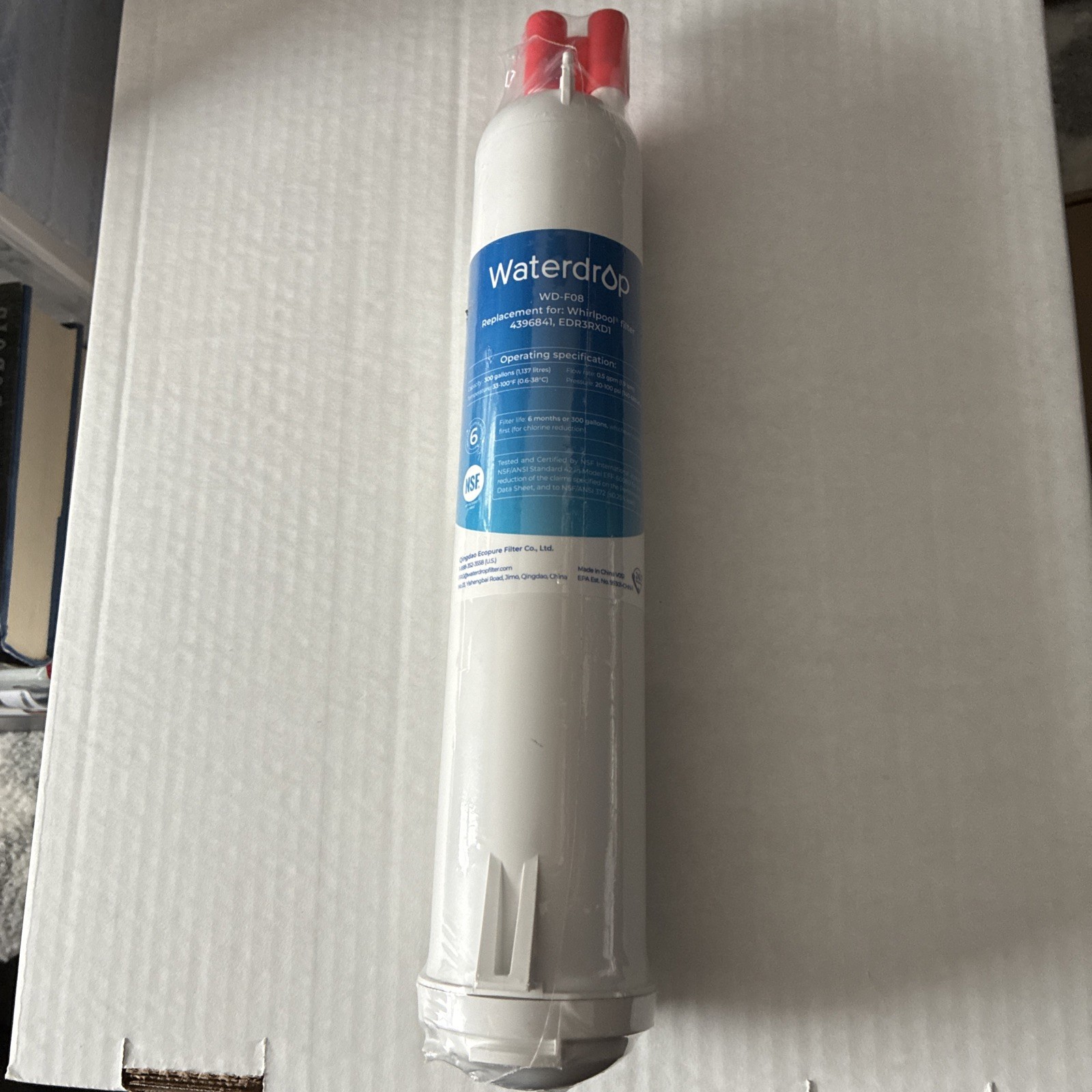 WaterDrop Model: WD-F08 Replacement Refrigerator Water Filter Brand New (Sealed)