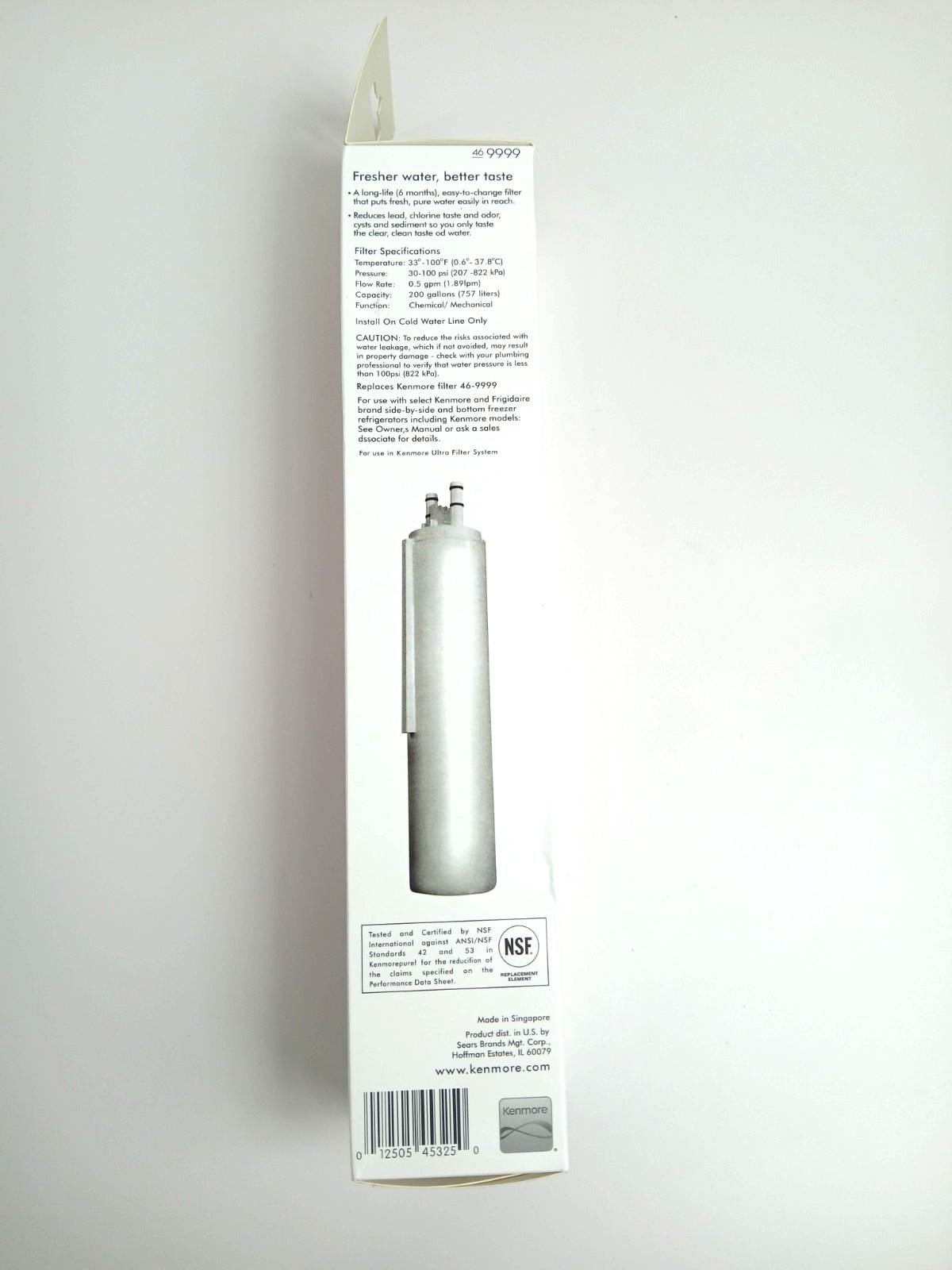 1 Unit Kenmore Replacement Refrigerator Water Filter 46-9999 New Sealed