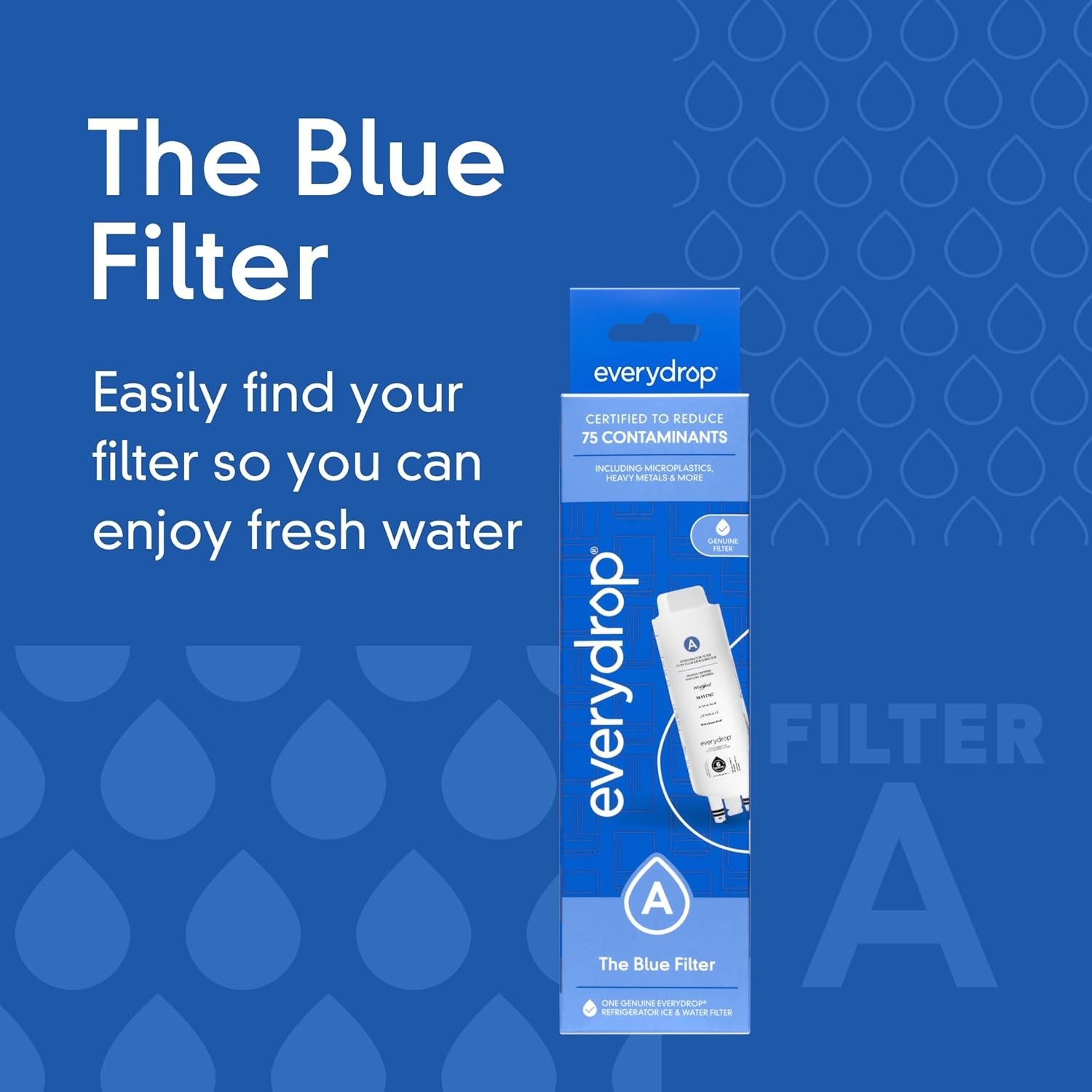 Refrigerator Water Filter A EDRARXD1, Single Pack Compatible with Everydrop