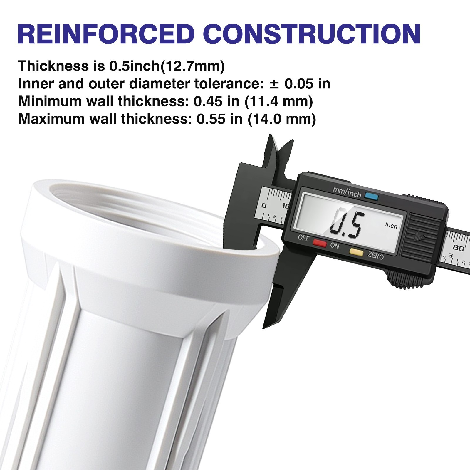 Geekpure 10″ Universal Reverse Osmosis Filter Housing for RO System 1/4″ Port