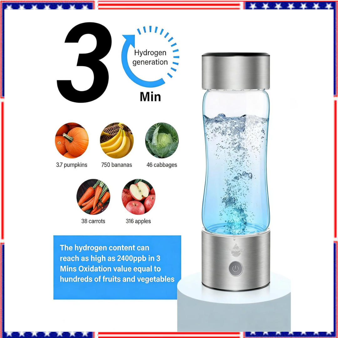 2025 Upgrade Hydrogen Water Bottle Generator, 2 in 1 Hydroh Hydrogen Water Bottl