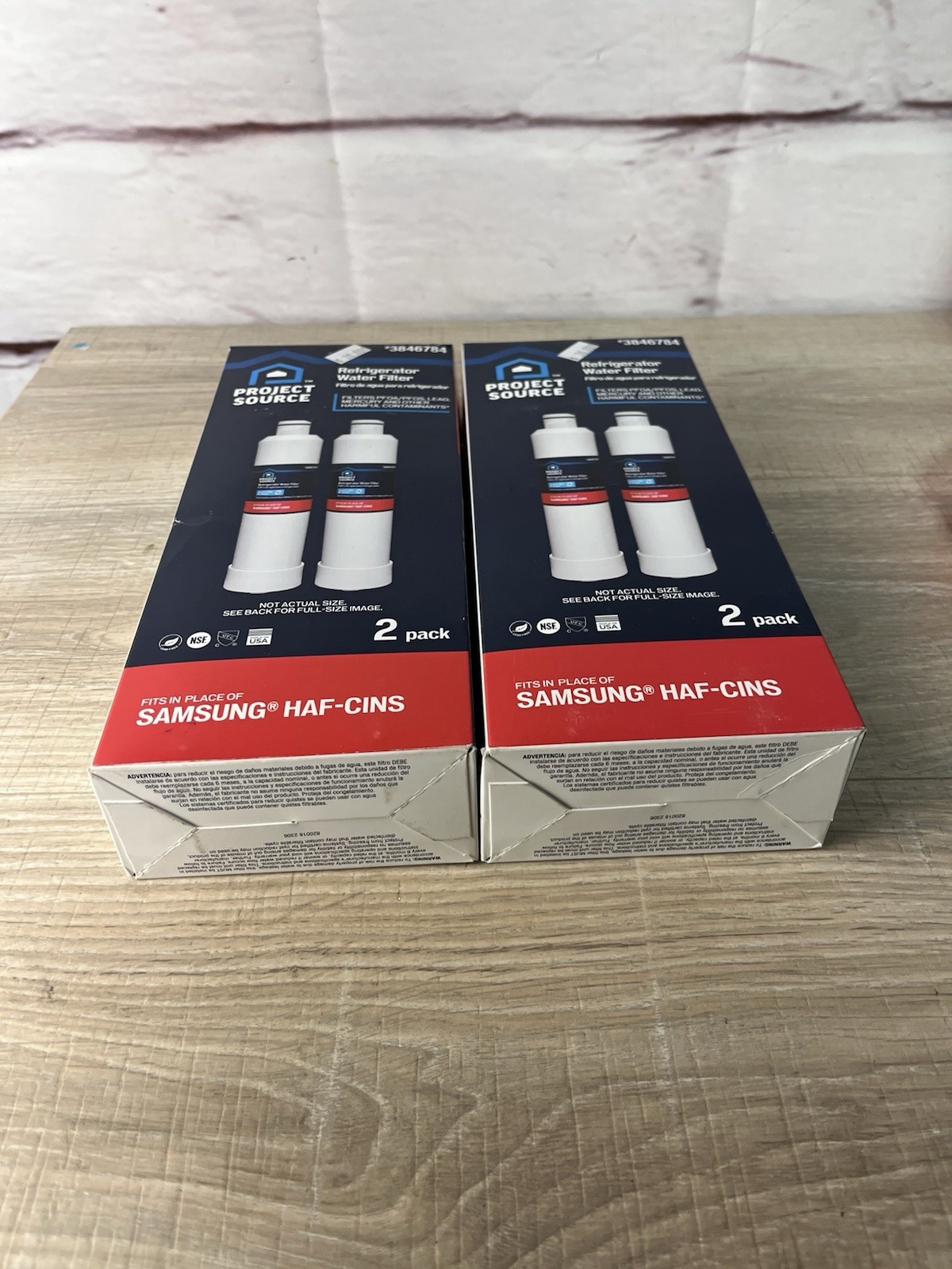 Project Source 3846784 Refrigerator Water Filter 4 Pack (2 Packs Of 2) New
