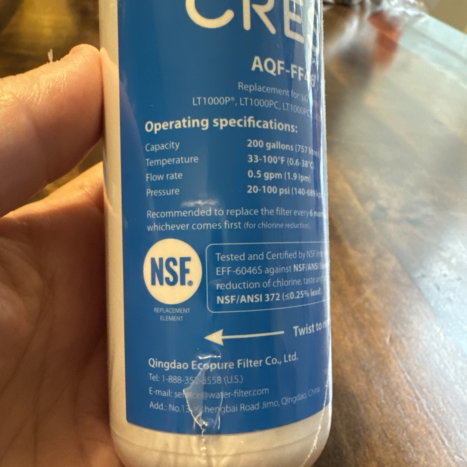 Aqua Crest AQF-FF46 Water Filters – Sealed New