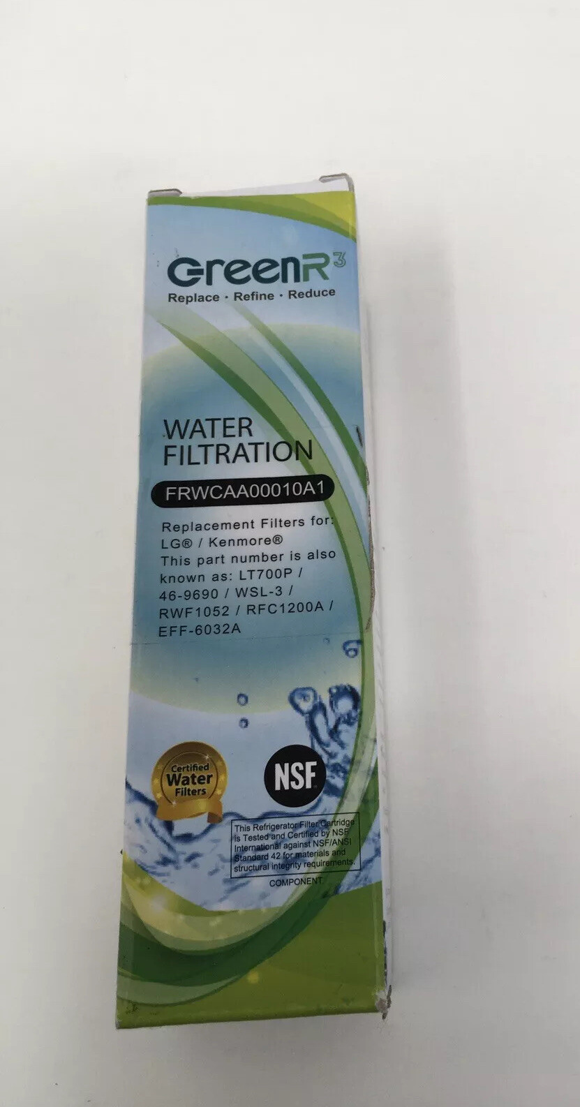 Green R3 Water Filtration Replacement Filters For LG/Kenmor FRWCAA00004A1