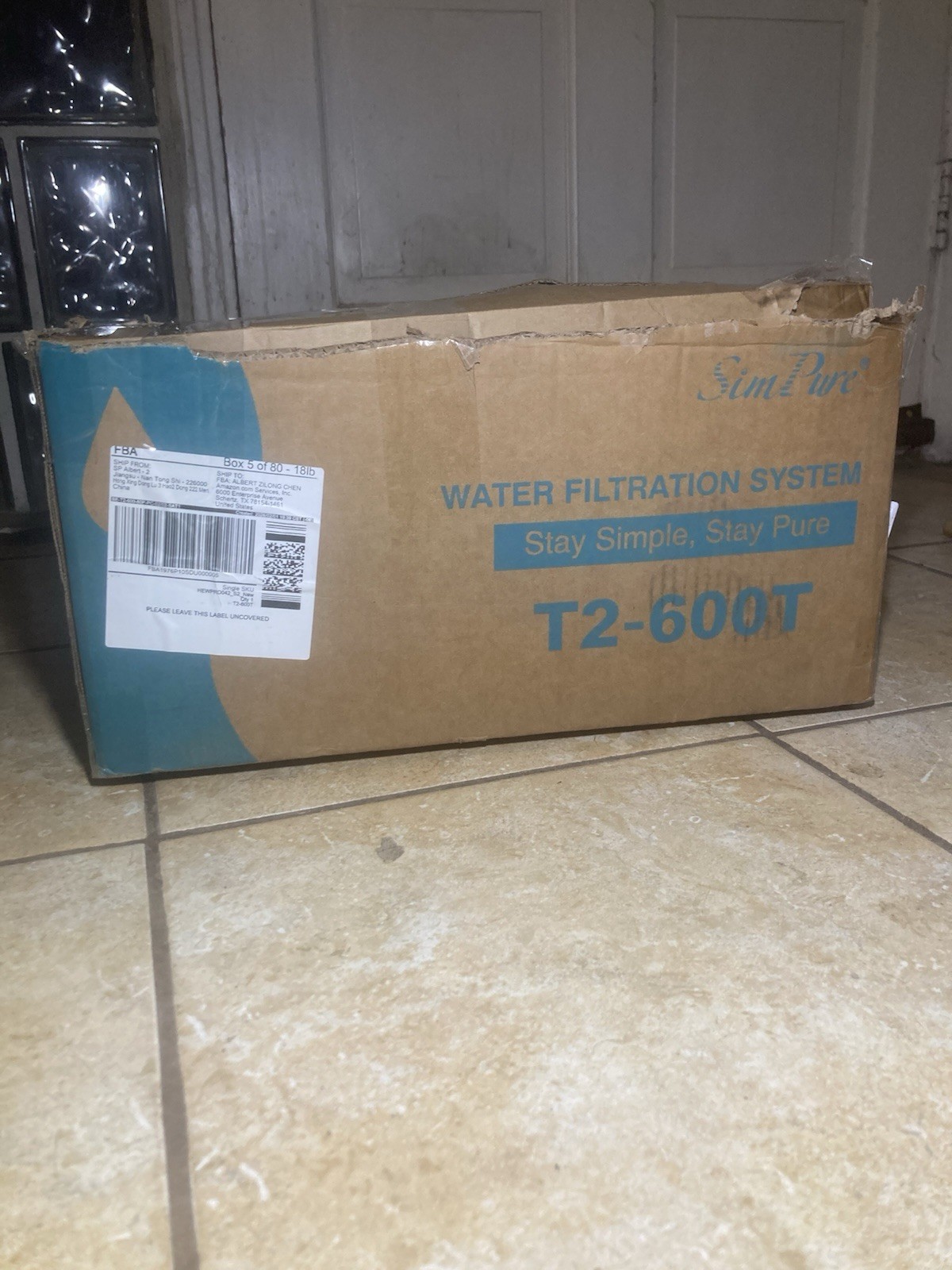 SimPure T2-600T RO Water Filtration System