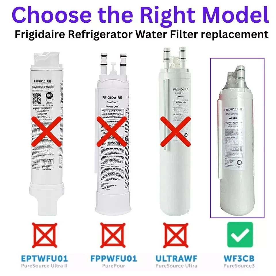 New 4 PACK Frigdaire WF3CB PureSource 3 Refrigerator Water Filter US Sealed