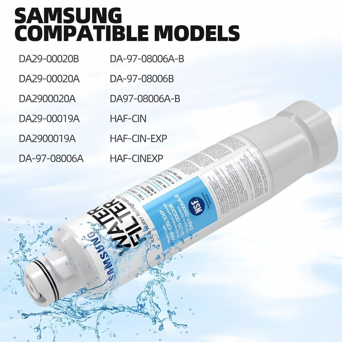 2 PACK Genuine Samsung DA29-00020B HAF-CIN/EXP Refrigerator Water Filter USA