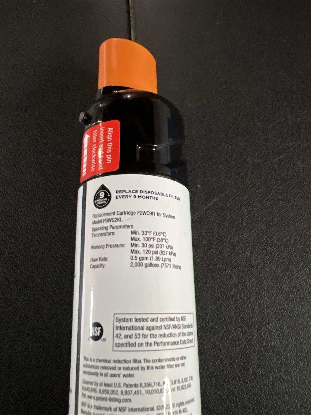 EveryDrop 2 Ice And Water Refrigerator Water Filter ΕDR2RXD1 White Orange