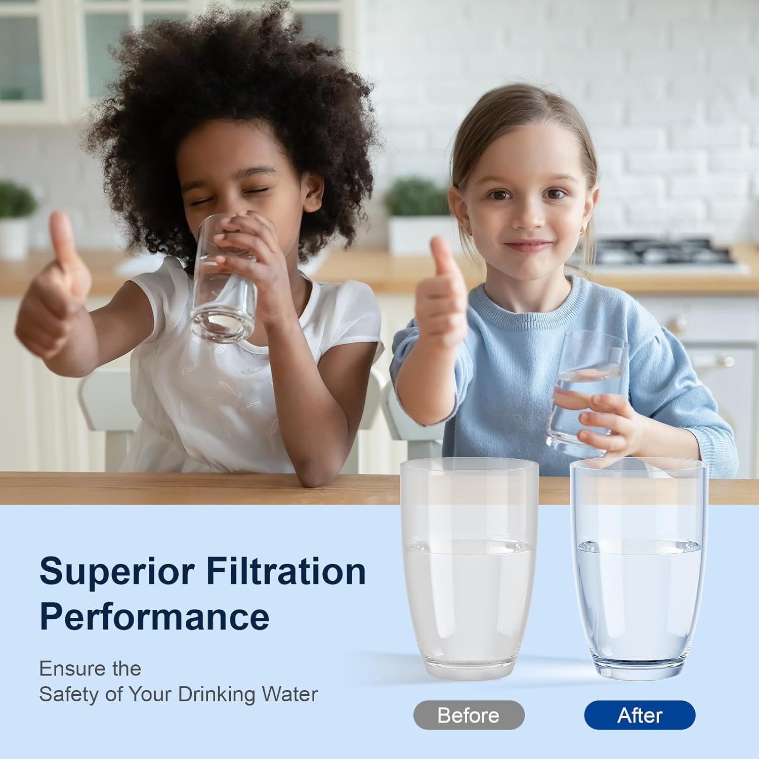 Purewell K Series 4-Stage 7-In Ceramic Water Filter Replacement, Certified to Re