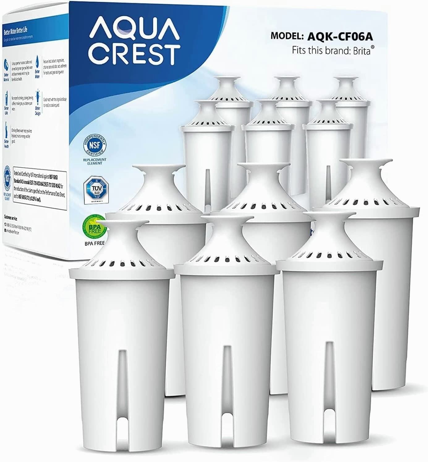Replacement for Brita Pitchers & Dispensers, Compatible with Brita Classic OB03