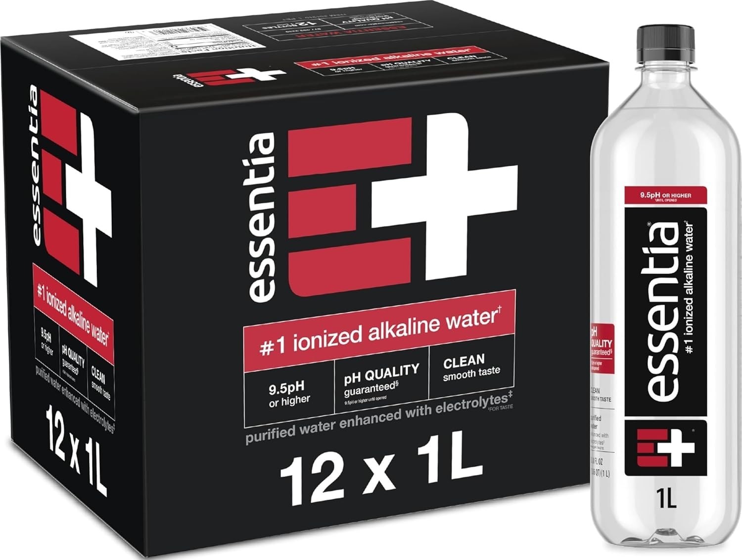Electrolyte Infused Alkaline Water 12 Pack 33.8 Fluid Ounces Bottles