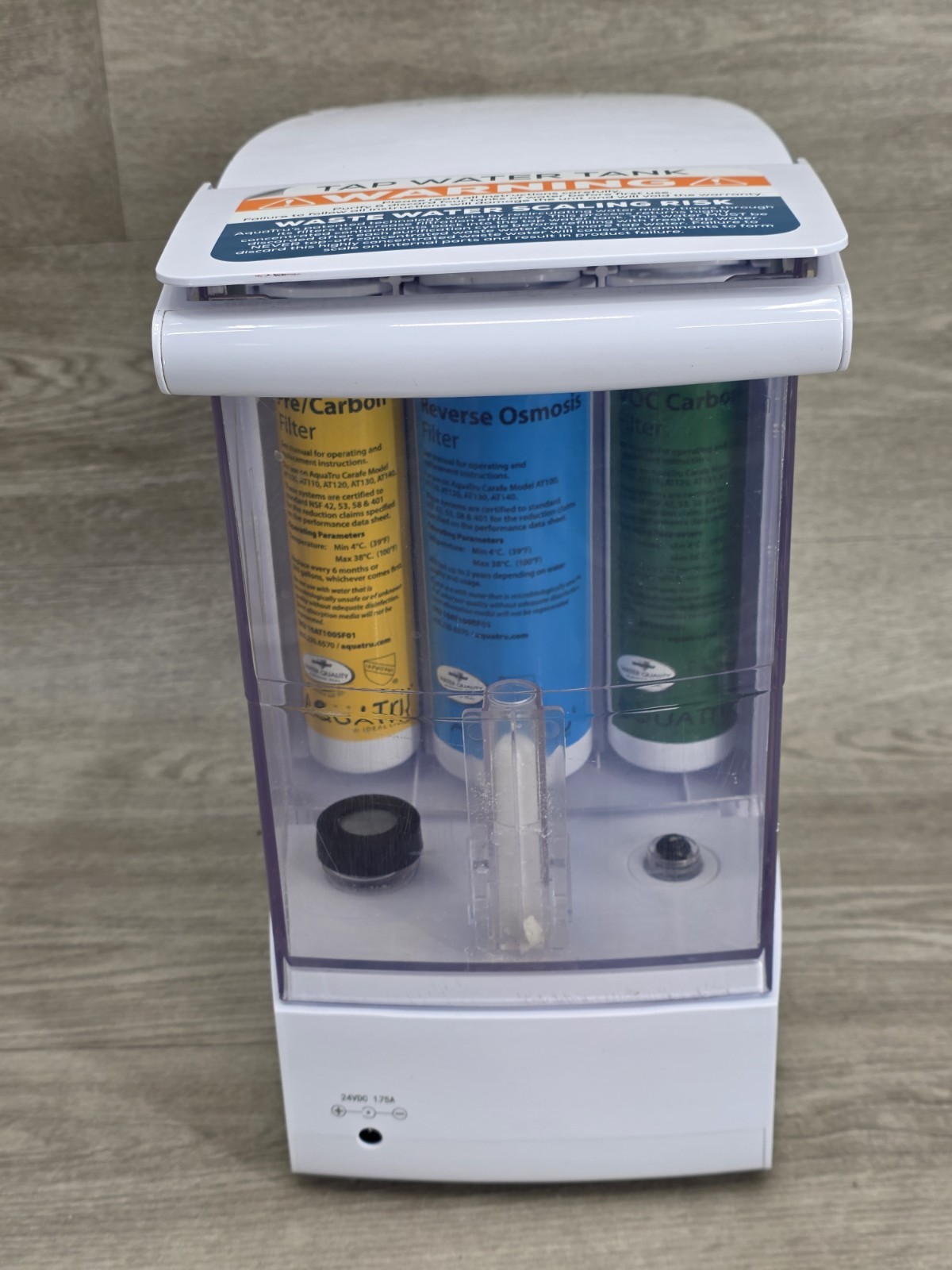 AQUATRU Carafe Countertop 4-Stage Reverse Osmosis Water Purifier System AT100