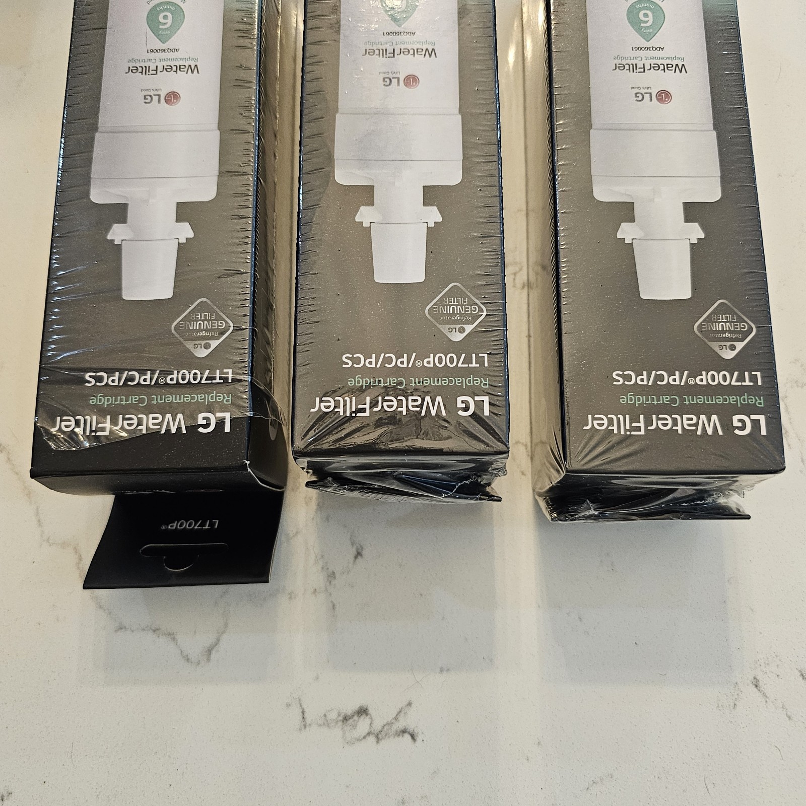3 PACK OEM LG LT700P Refrigerator Water Filter ADQ360061 Genuine Factory Sealed