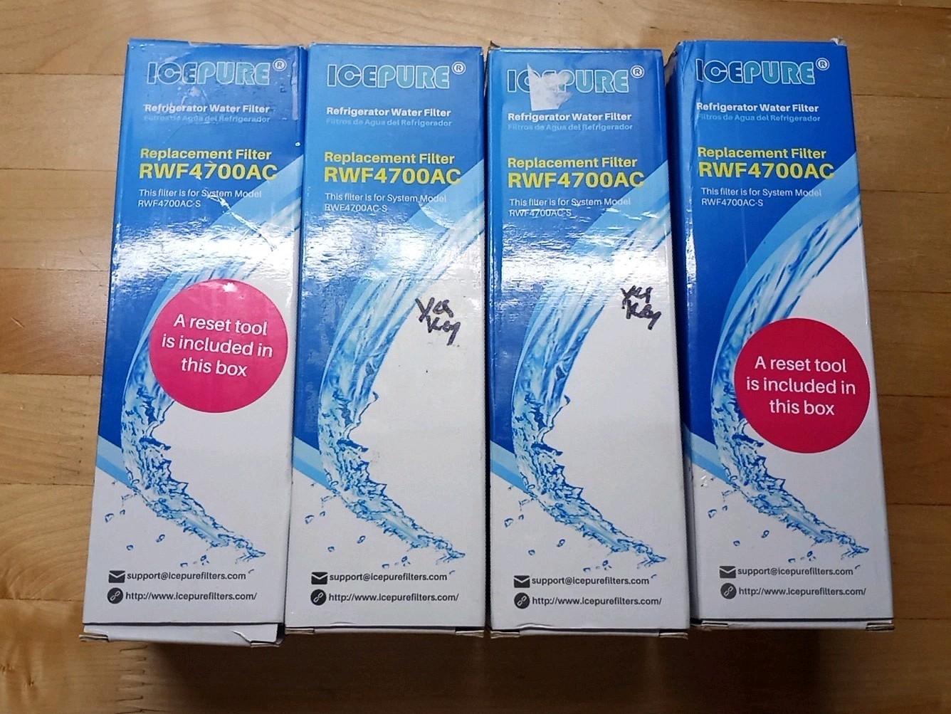 RWF4700AC Water Filter Fit for LT1000P, ADQ747935, LMXS28626D, LT1000PC 4PACK
