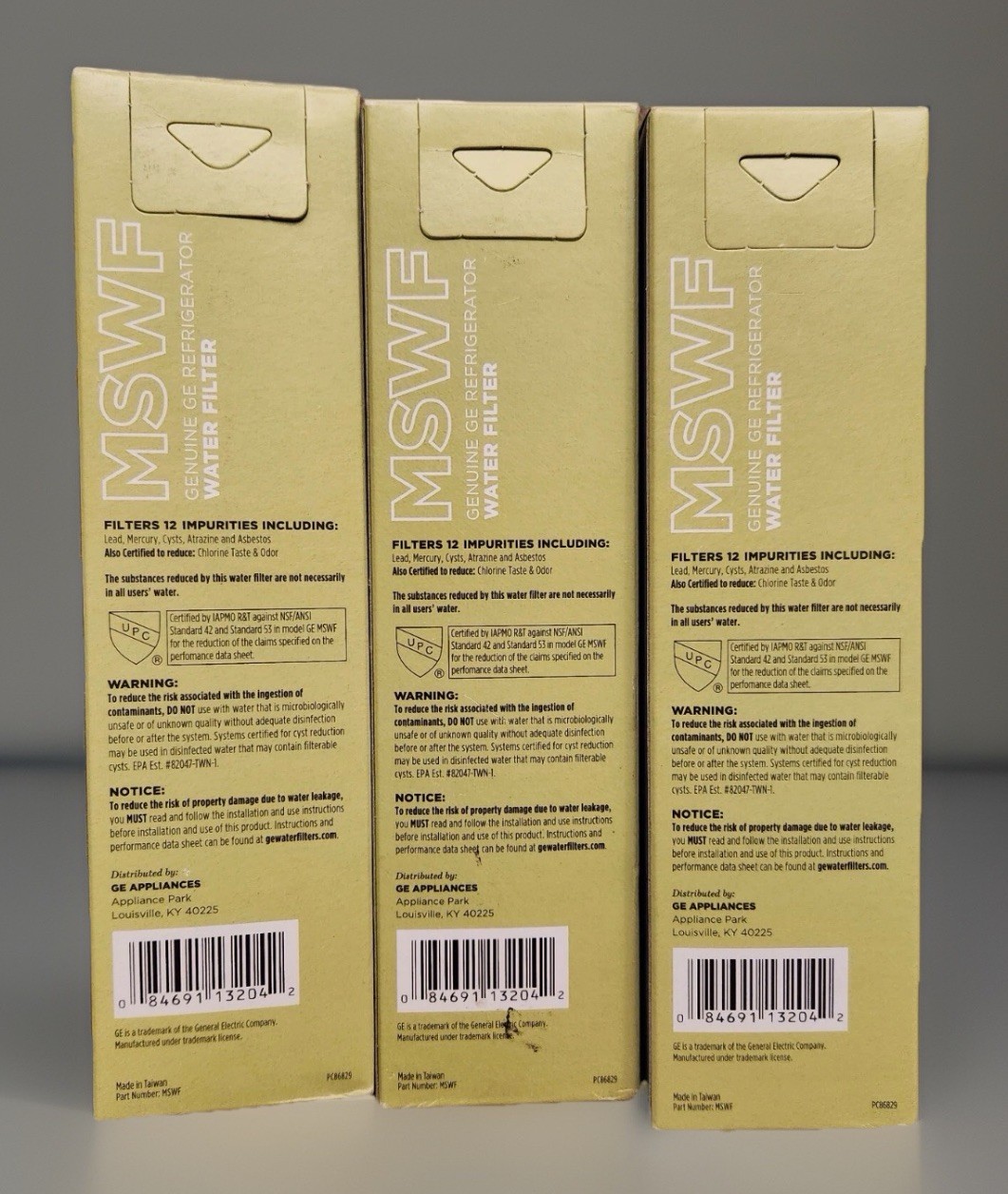 GE Appliances MSWF Genuine Refrigerator Water Filter-Lot of 3