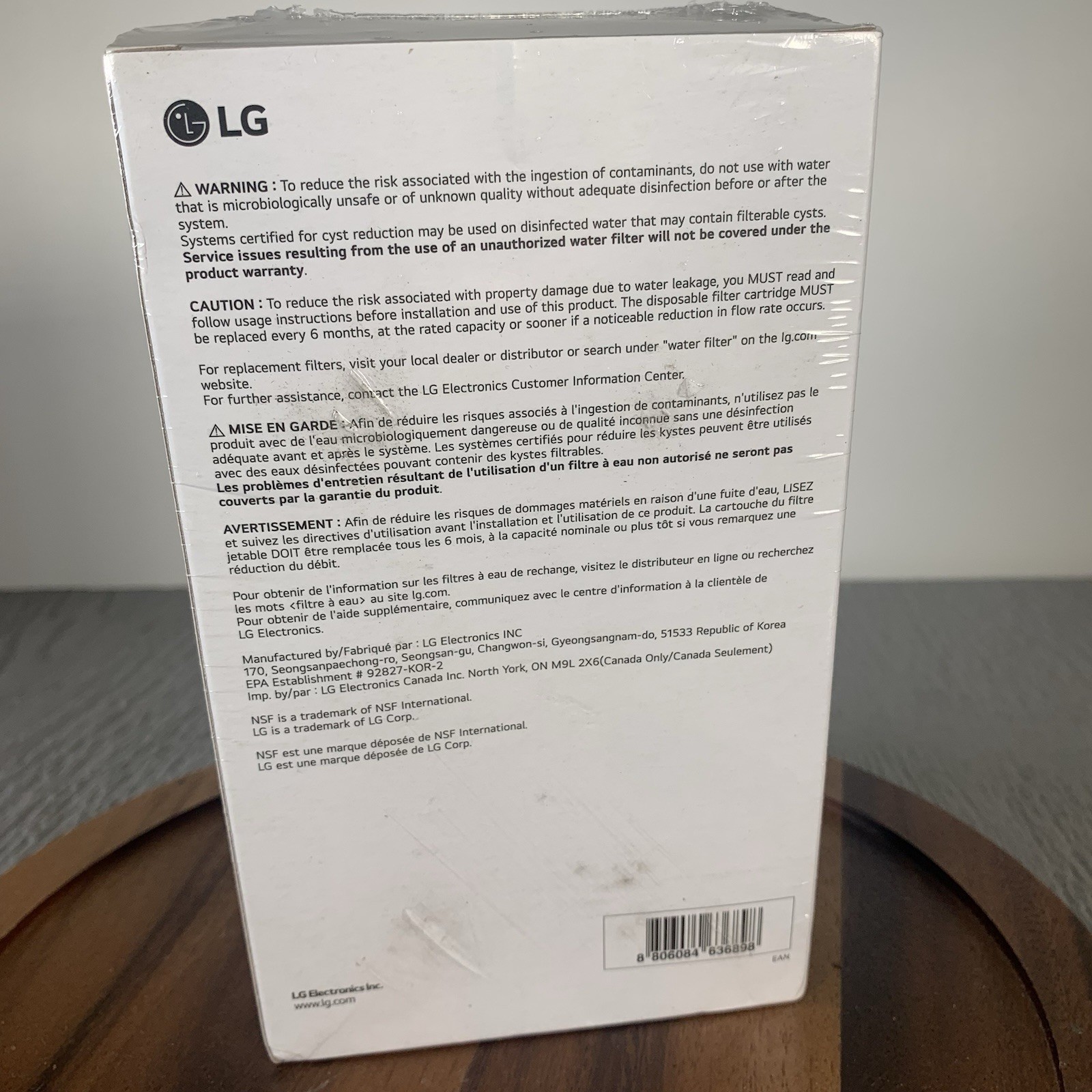 LG LT1000P2 Refrigerator Water Filter Genuine OEM 6 Month 200 Gallon 2 Pack