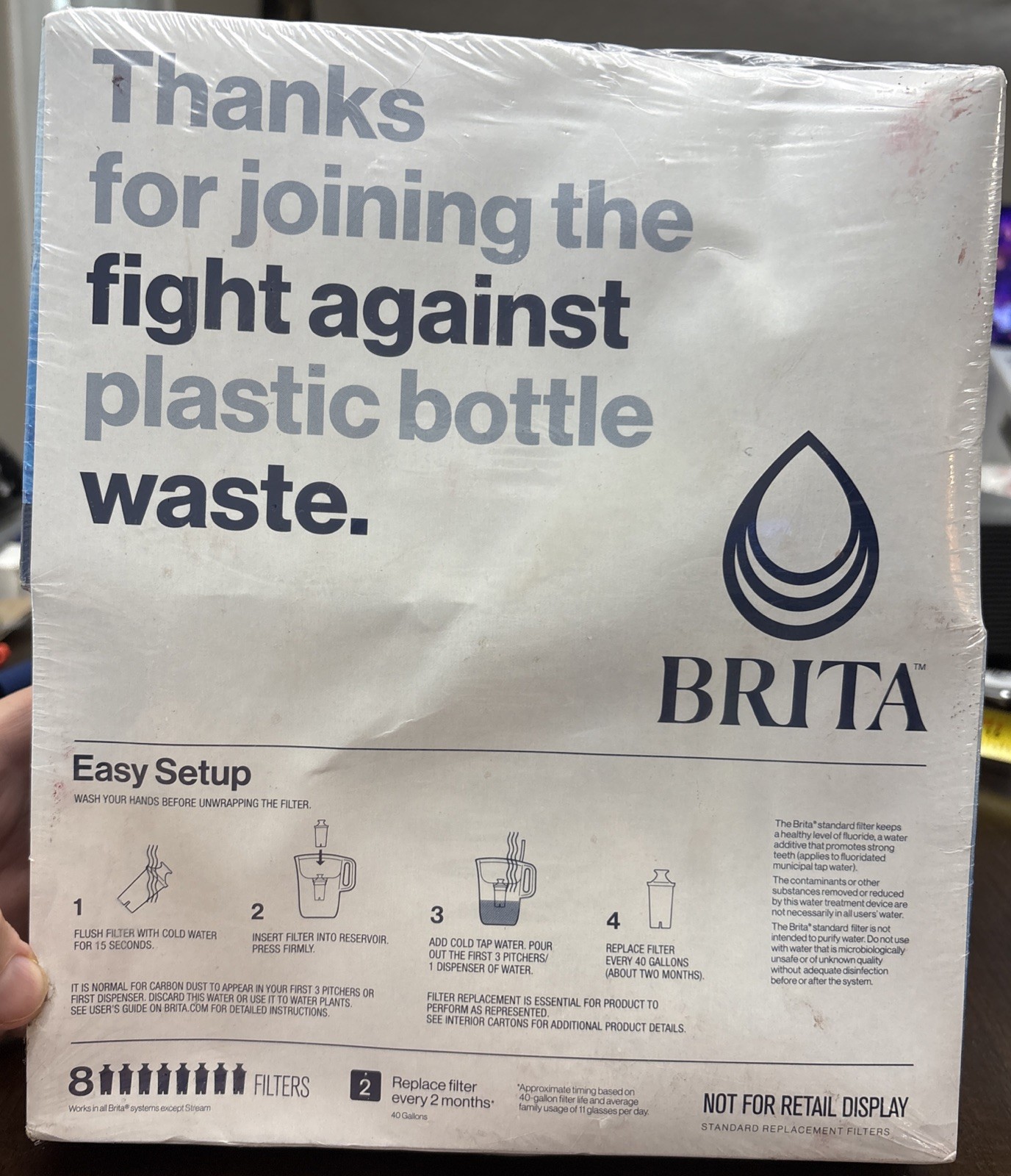 Brita 987554 OB03 Pitcher Replacement Filters – 8 Pack! Sealed!