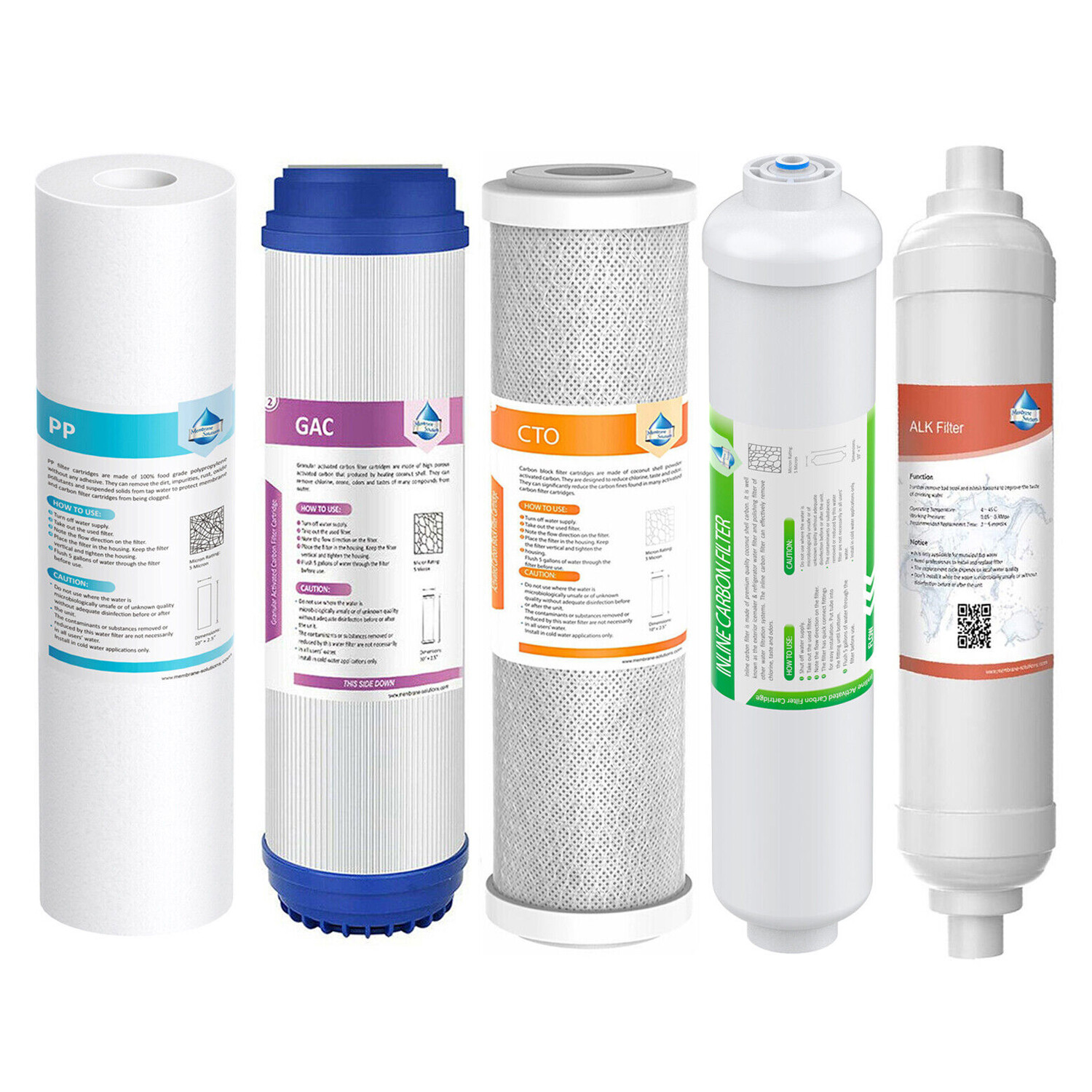 2/3/5/6-Stage Reverse Osmosis System Cartridge Replacement Alkaline Water Filter