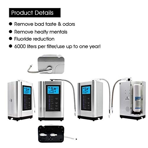 MULTIFUNCTIONAL WATER Ionizer PH 2.8-11 LCD Touch Control Alkaline Acidic