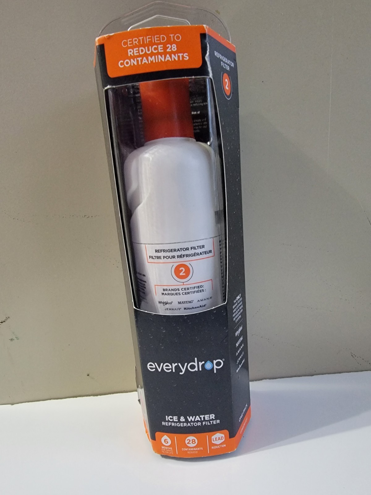 Ice and Water Refrigerator Filter 2 EDR2RXD1 Single NEW