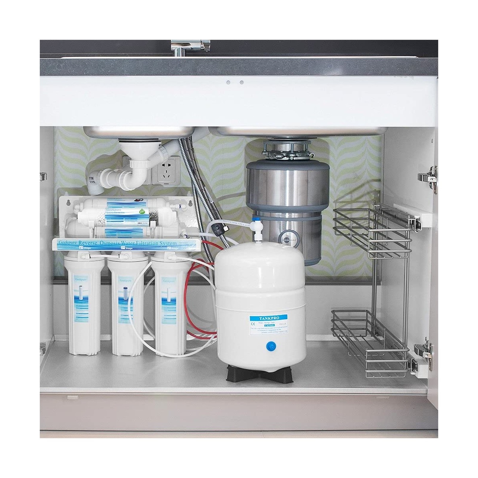 Geekpure 6-Stage Reverse Osmosis RO Drinking Water Filter System with Alkalin…