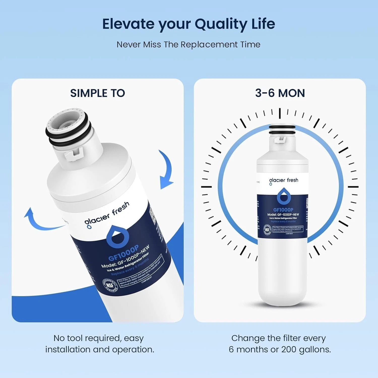 LT1000PC Water Filter 4 Pack – Compatible with LT1000PC/PCS/-$-~