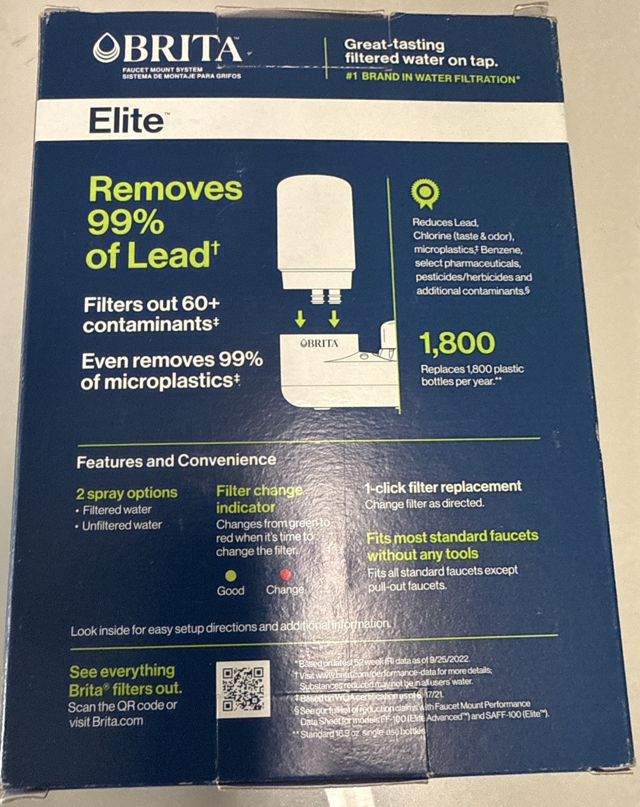 Brita Elite Faucet Water Filter In WHITE