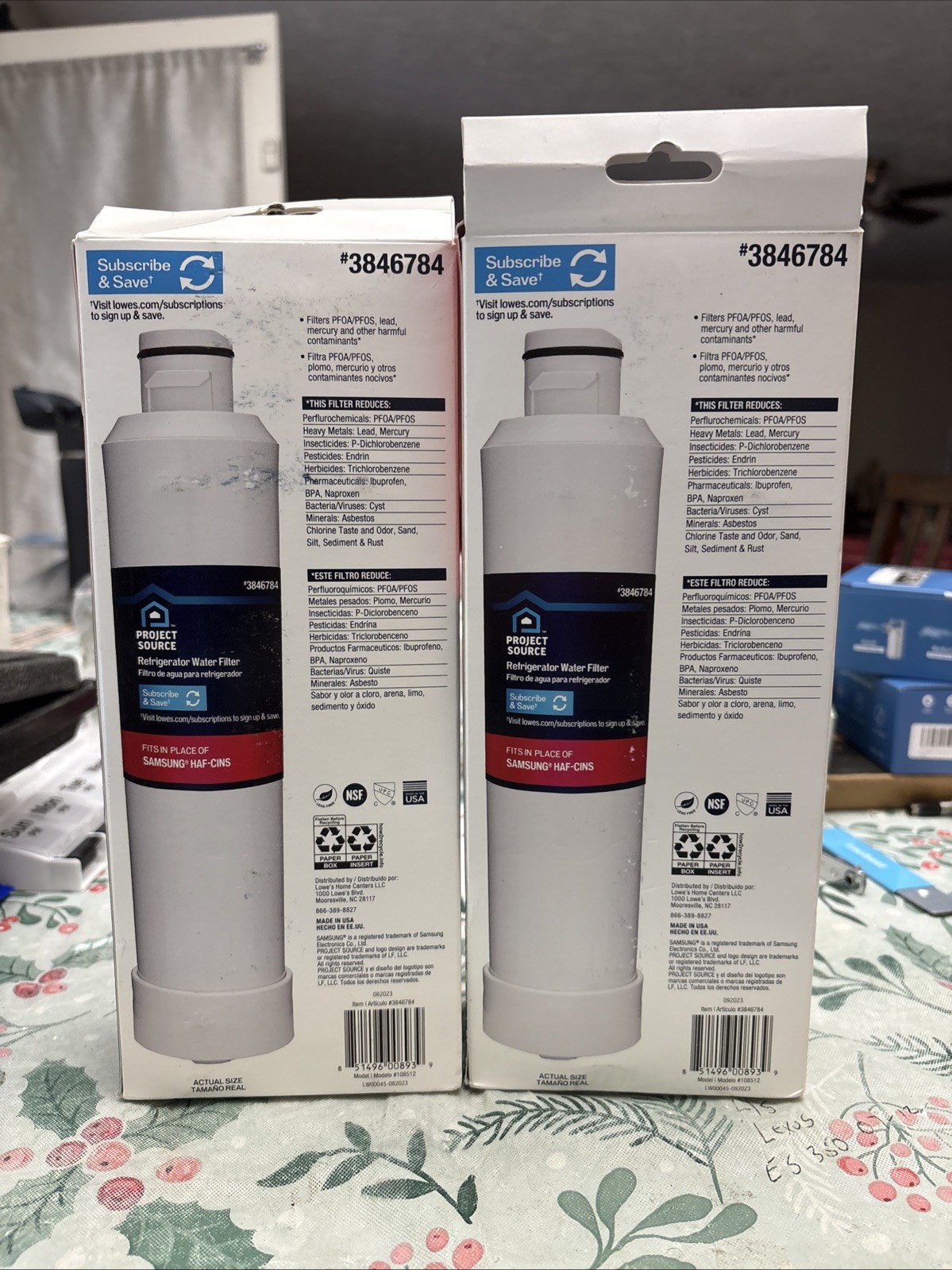 Project Source 3846784 Refrigerator Water Filter 4 Pack (2 Packs Of 2) New