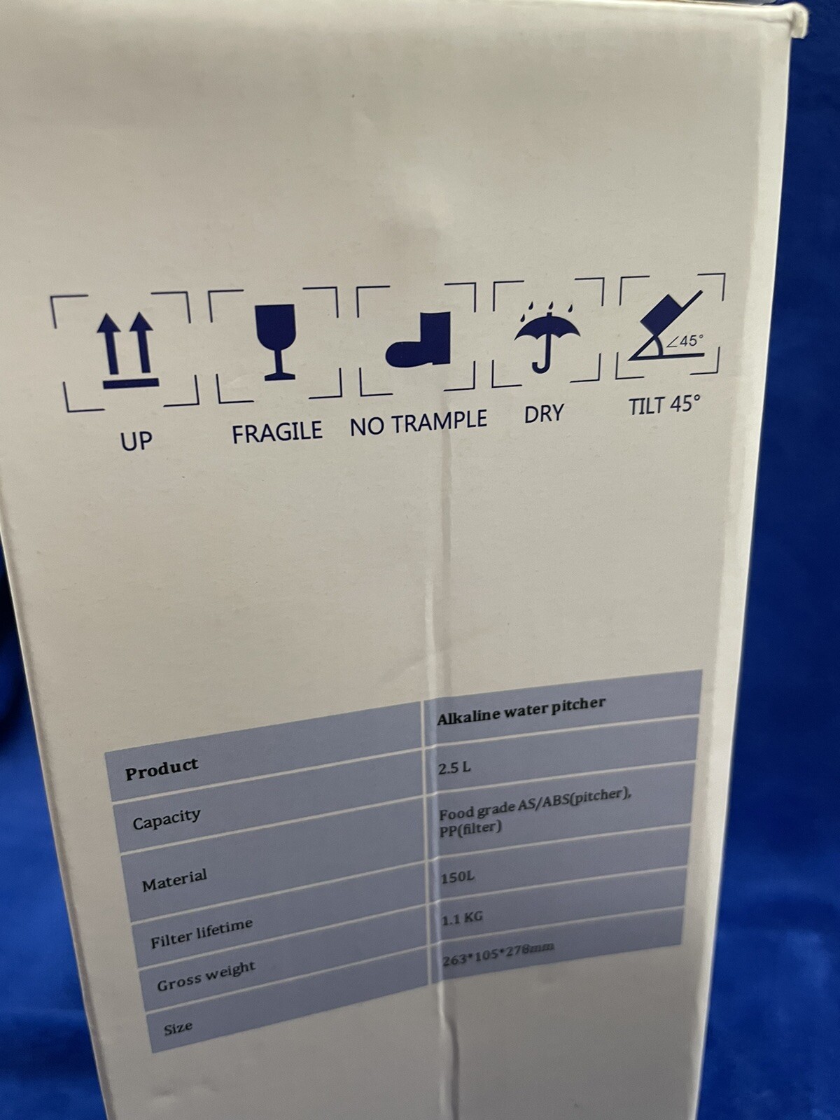 Genesis Water Filter Pitcher 2.5 L Alkaline Ionizer- 7 Stages.